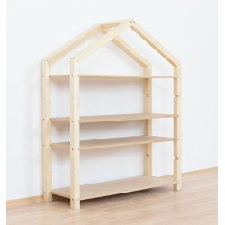 BENLEMI montessori wooden house shelf polly (natural decor) 