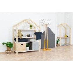 BENLEMI montessori wooden house shelf polly (natural