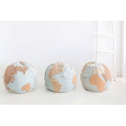 LORENA CANALS pouf vintage map