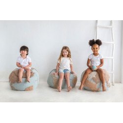 LORENA CANALS pouf vintage map