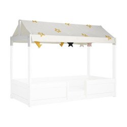 LIFETIME KIDSROOMS letto evolutivo 3 in 1 con tetto in tessuto