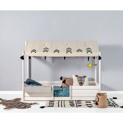 LIFETIME KIDSROOMS letto evolutivo 3 in 1 con tetto in tessuto