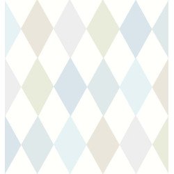 cole & son - carta da parati punchinello (pastel blue)