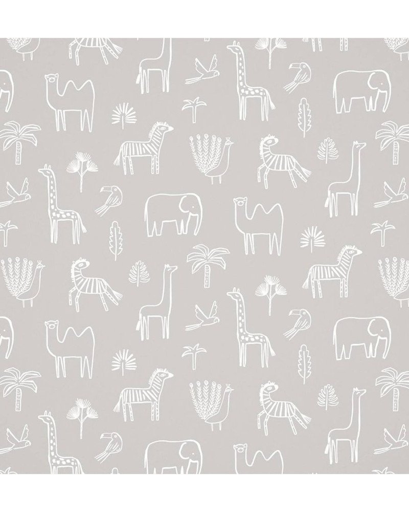 HARLEQUIN carta da parati funky jungle grigio stone