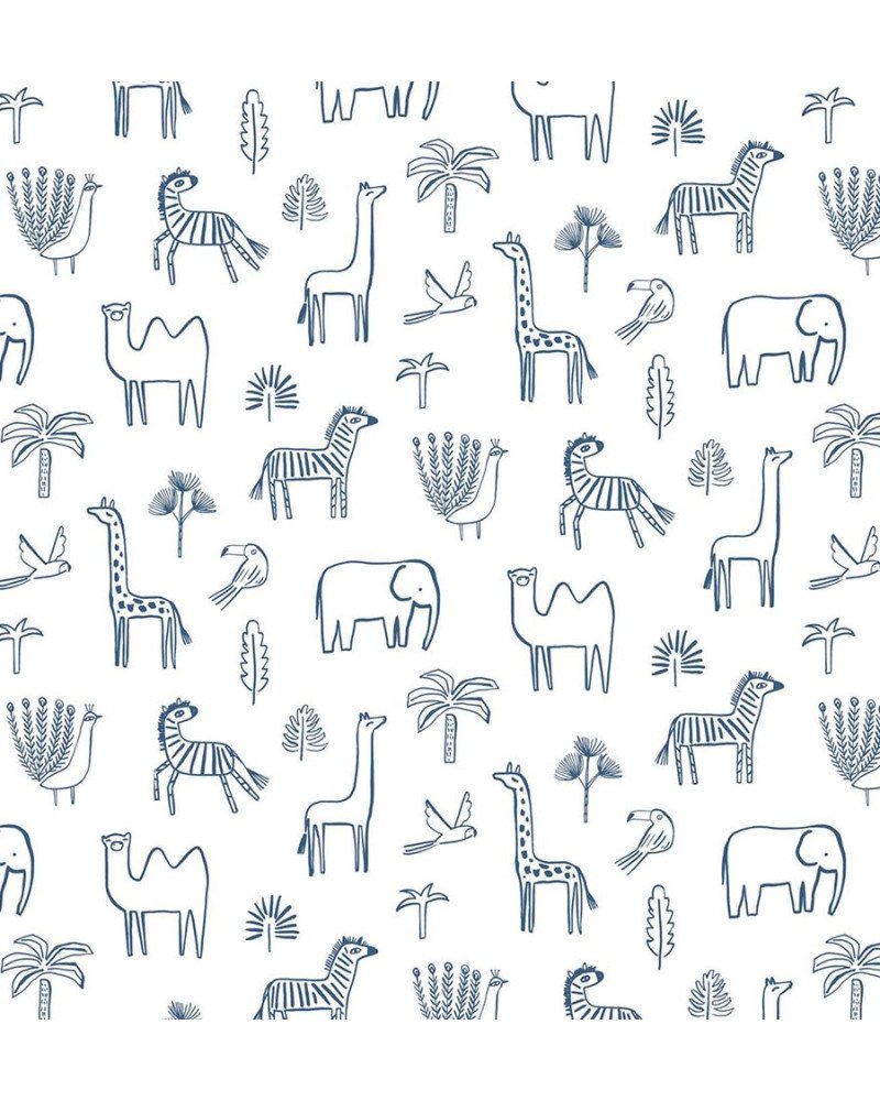 HARLEQUIN carta da parati funky jungle blu navy