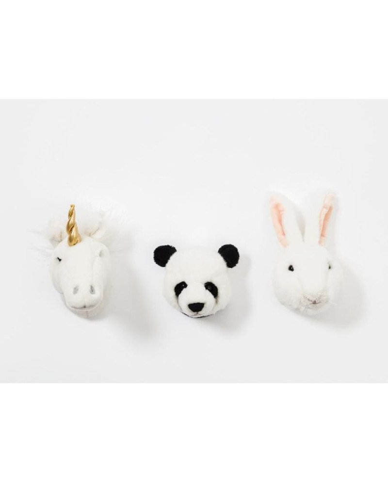 WILD & SOFT lovely box set of 3 mini head (unicorn/panda/bunny) 