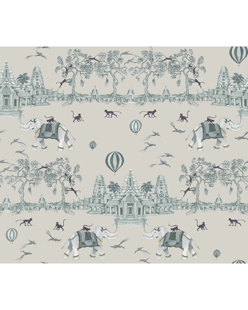 AILANTO DESIGN carta da parati angkor wat (serene green)