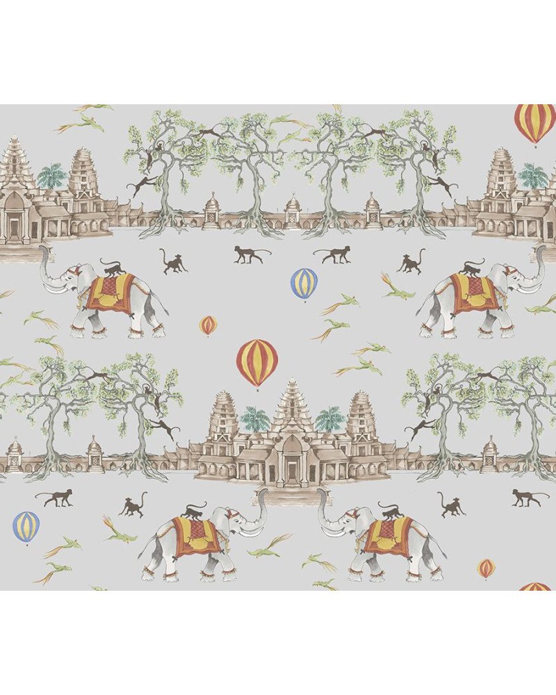 AILANTO DESIGN carta da parati angkor wat (joyful multicolor) 