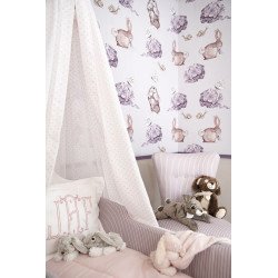 AILANTO DESIGN carta da parati coco's bunnies (lilac) 