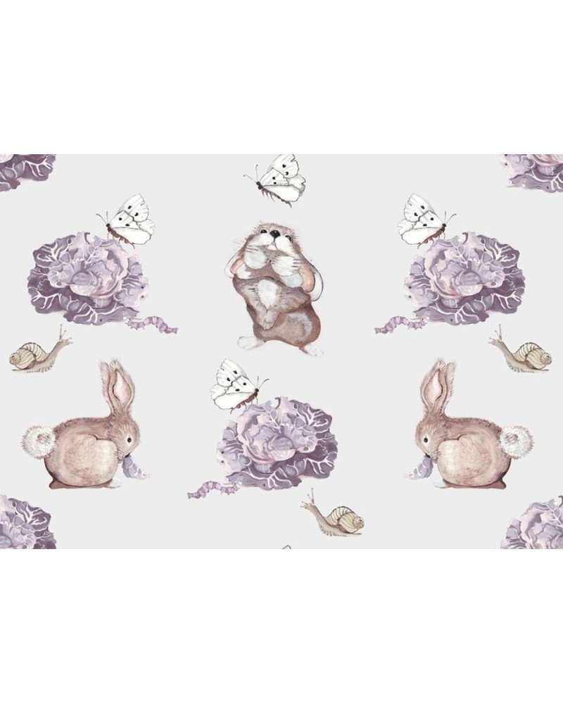 AILANTO DESIGN carta da parati coco's bunnies (lilac) 