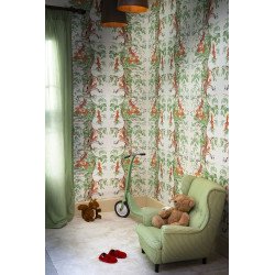 AILANTO DESIGN carta da parati woodland squirrels (green)