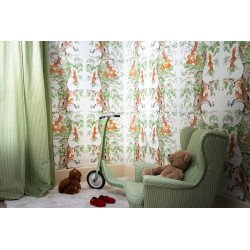 AILANTO DESIGN carta da parati woodland squirrels (green)