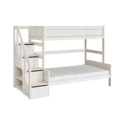 LIFETIME KIDSROOMS Family bunk bed 120/90 with Step staircase