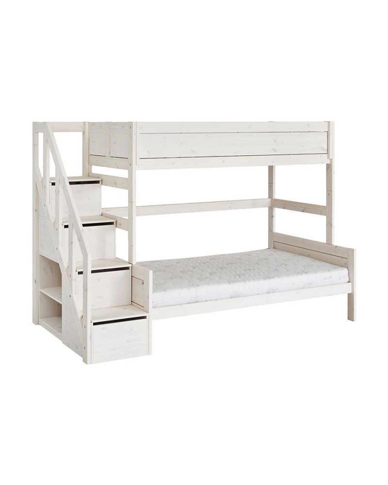 LIFETIME KIDSROOMS Family bunk bed 120/90 with Step staircase