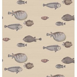 FORNASETTI wallpaper acquario taupe 