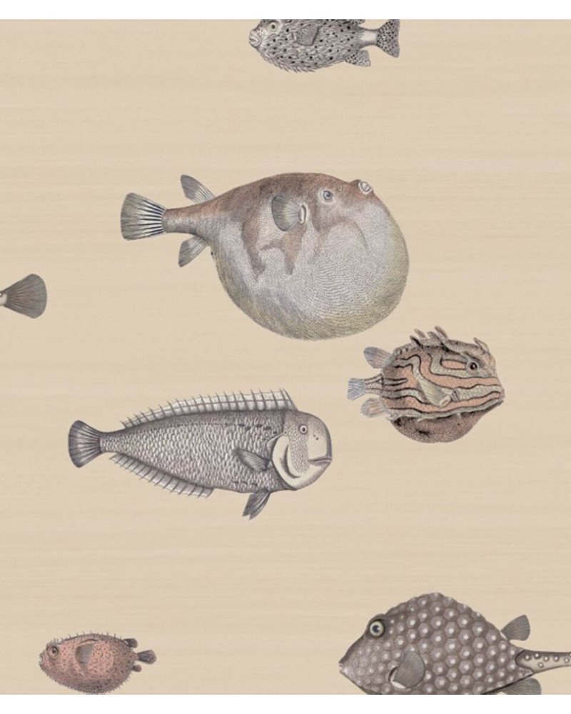 FORNASETTI wallpaper acquario taupe 