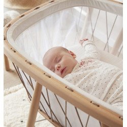 CHARLIE CRANE kimi baby bed with mattress (hazelnut) 