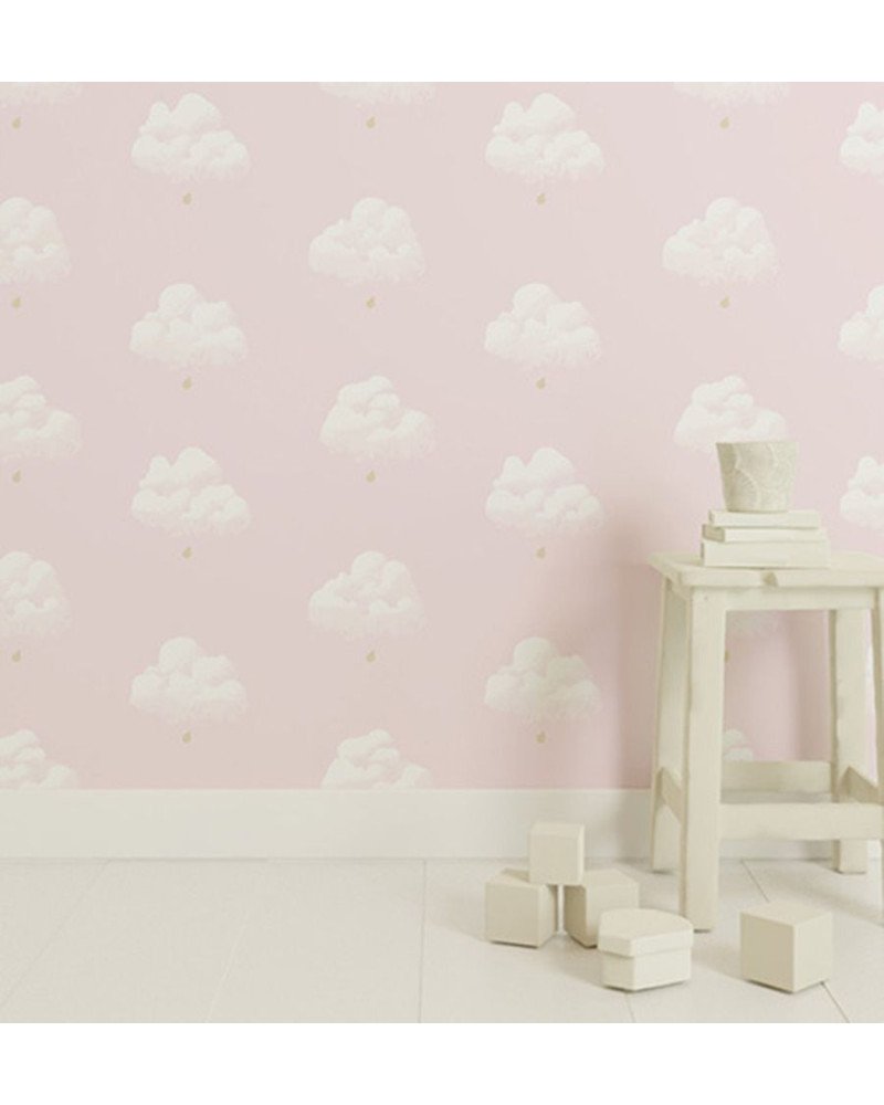 BARTSCH carta da parati nuvole cotton clouds (marshmallow pink)