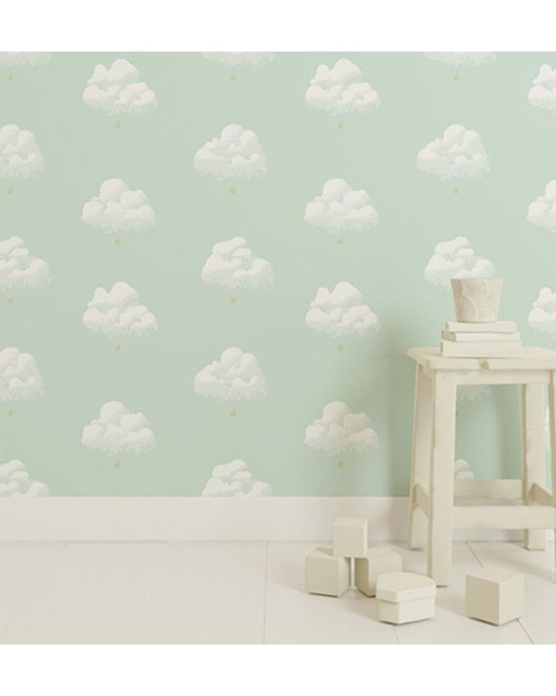 BARTSCH wallpaper cotton clouds (water lily) 