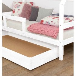 BENLEMI under bed drawer buddy and additional legs (white) 