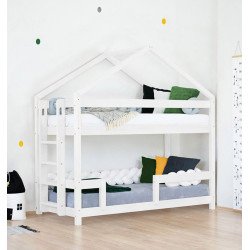 BENLEMI house-shaped bunk bed Kili (white) 