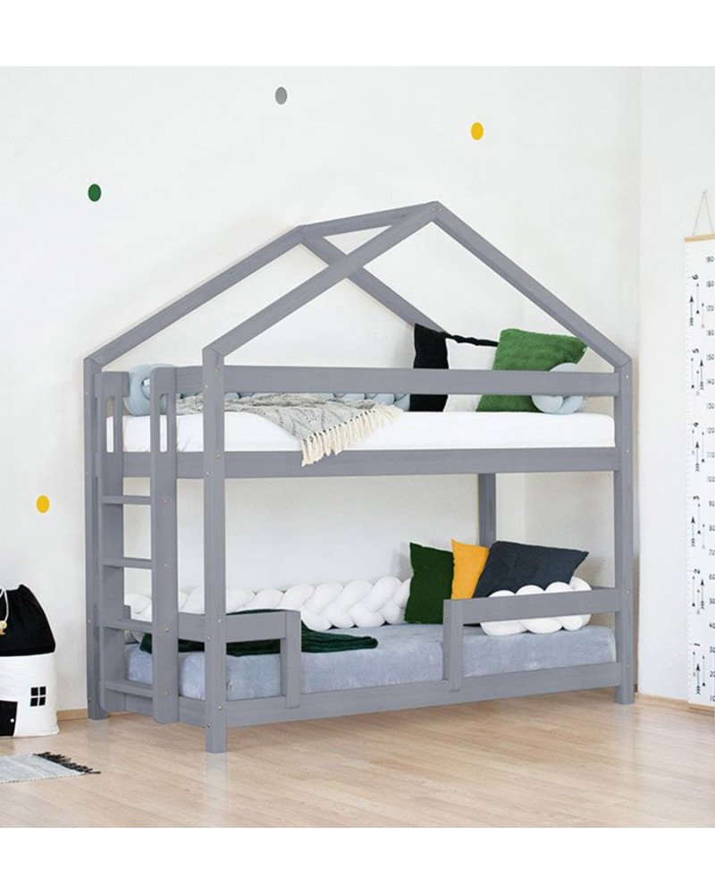 BENLEMI house-shaped bunk bed Kili (grey) 