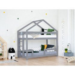 BENLEMI house-shaped bunk bed Kili (grey) 