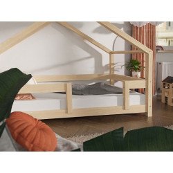 BENLEMI letto casa montessori lucky con sponda fissa- bianco