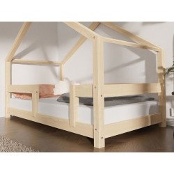 BENLEMI letto casa montessori lucky con sponda fissa- bianco