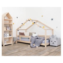 BENLEMI letto casa montessori lucky con sponda amovibile