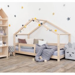 BENLEMI letto casa montessori lucky con sponda amovibile