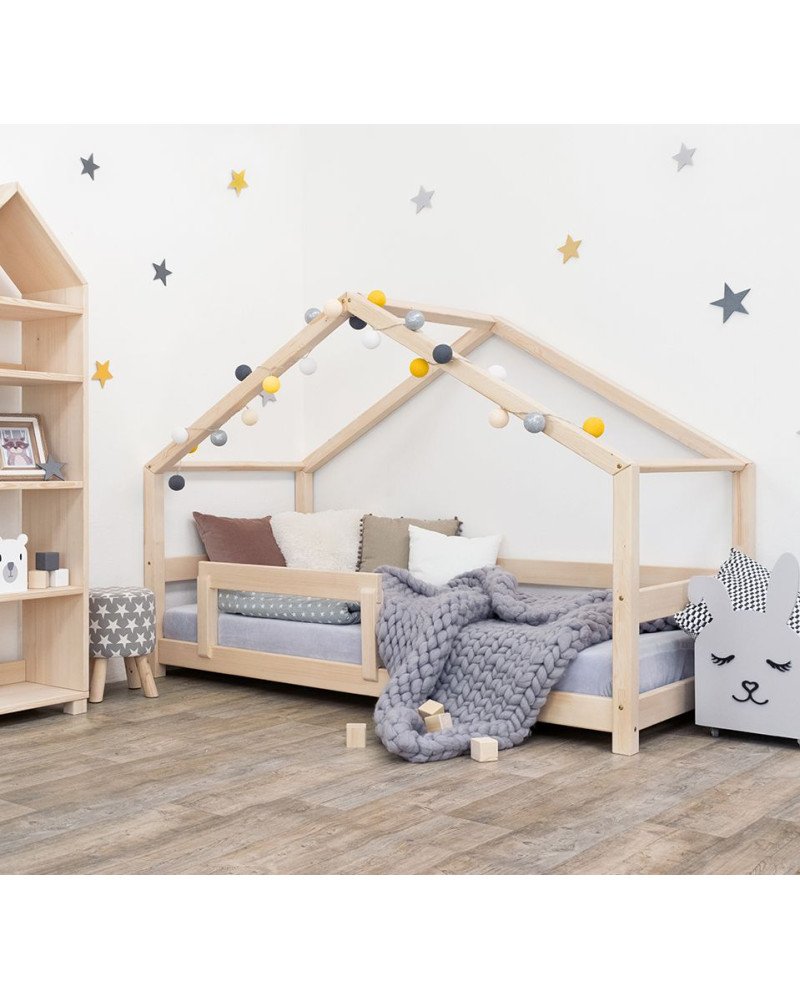 BENLEMI letto casa montessori lucky con sponda amovibile