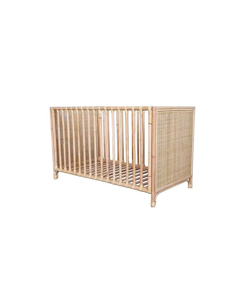 Theo Bebe Nemo Letto Evolutivo in rattan 60 x 120 - Naturale