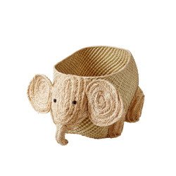 Rice Cesto contenitore Elefante - Naturale - Jungle Animals